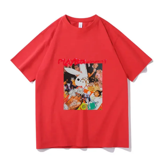Awesome-Playboi-Carti-Hip-Hop-Tshirt-red