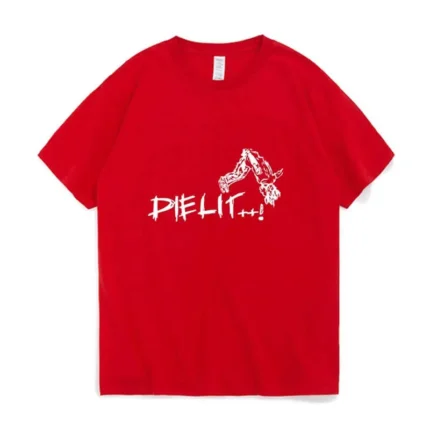 Playboi-Carti-Die-Lit-Merch-Skeleton-T-Shirt-red
