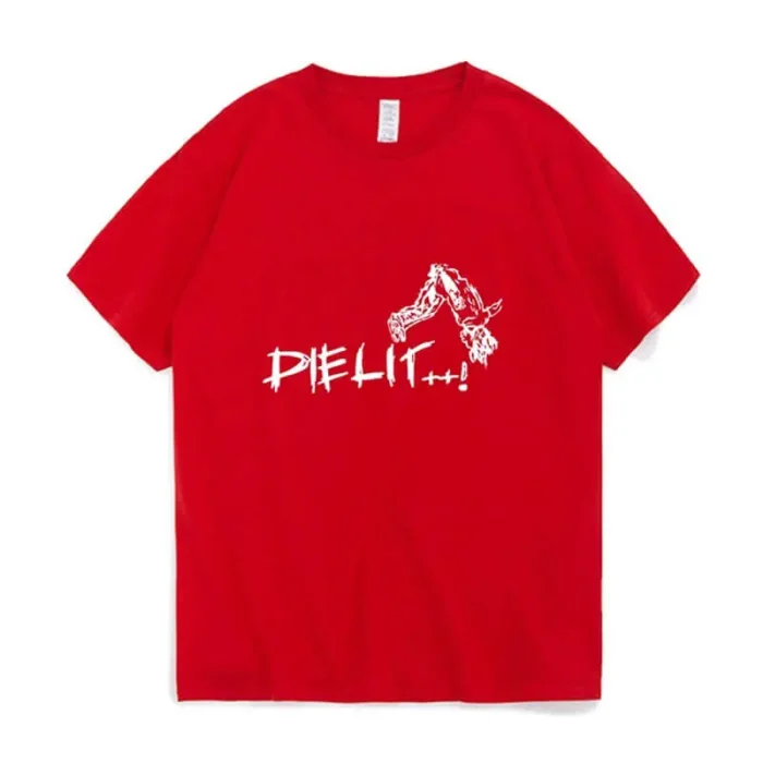 Playboi-Carti-Die-Lit-Merch-Skeleton-T-Shirt-red
