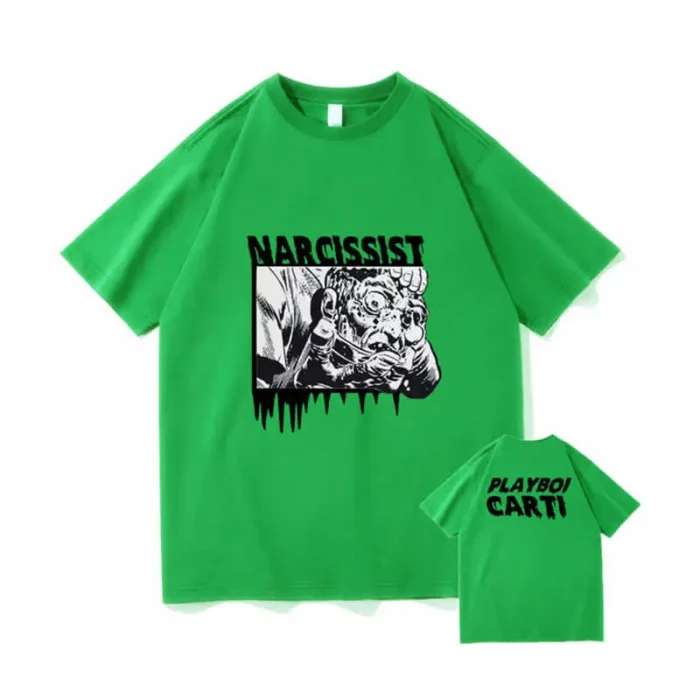 Short-Sleeve-Playboi-Carti-Narcissist-Shirt-green