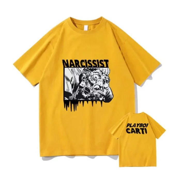 Short-Sleeve-Playboi-Carti-Narcissist-Shirt-yellow